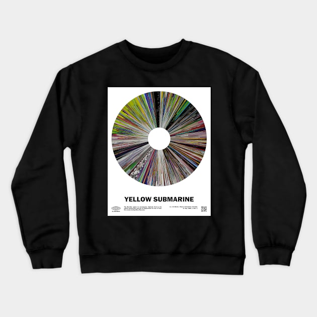 minimal_Yellow Submarine Warp Barcode Movie Crewneck Sweatshirt by silver-light